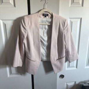 Express Pink Cropped Blazer